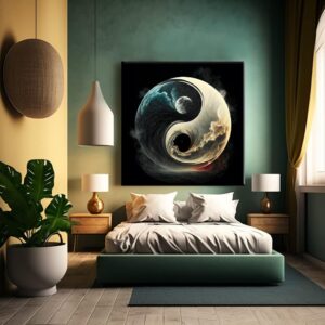 İYİLİK & KÖTÜLÜK KANVAS TABLO (60X60)