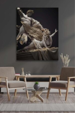 Ar Ajans Kanvas Tablo Medusa Yılan Saçlı Kadın Heykel Mitoloji Zeus Heykel Kanvas Tablo 70 X 100