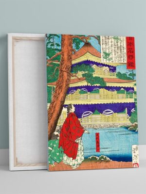 Postermanya Fuji Dağı Baharı, Ukiyoe Japon Sanatı Sanat Kanvas Tablo - Tuval Tablo, Sanatsal Dekorasyon