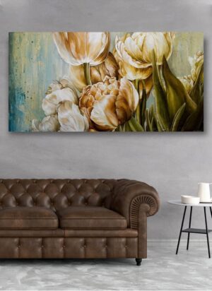 HOMEARTHS Lale Bahçesi Kanvas Tablo 60 x 120 cm