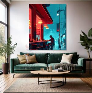 Yalnız Adam Kanvas Tablo Modern Salon Tablosu Sanat Tablosu