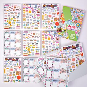 colortouch Sticker Set - Kızlar, Gençler ve Yetişkinler için 400 Adet Çıkartma Seti - Scrapbook Sticker Kitabı - Laptop, Günlük, Ajanda ve Planner için Bullet Journal Sticker Koleksiyonu